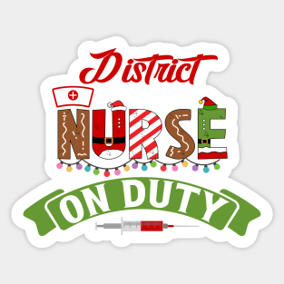 Funny Nurse Life Christmas Pun Quote Hilarious Joke Idea District Sticker